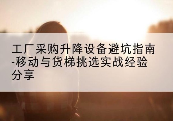 宽甸移动式升降机怎么选-工厂采购升降设备避坑指南-移动与货梯挑选实战经验分享