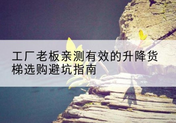 宽甸升降货梯怎么选-工厂老板亲测有效的升降货梯选购避坑指南